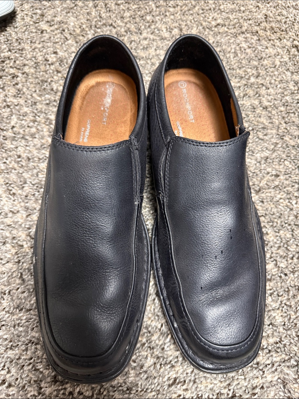 Rockport Men’s Black Leather Slip-On Casual Loafers